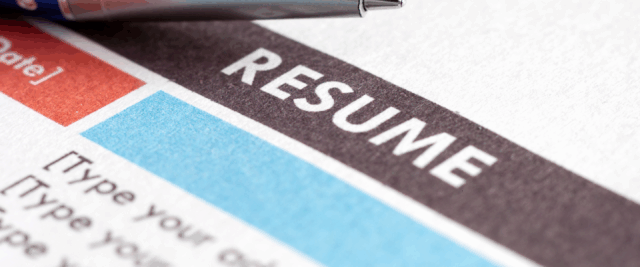 resume on top of paper